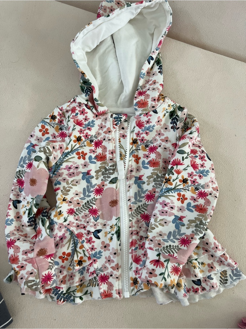 Little Sleepies Play- Floral Hooded Kids Jacket - Pink Multi
